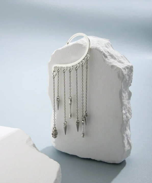 Gothic Skull & Skeleton Ear Wrap