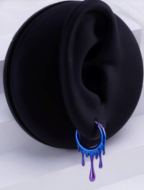 Blue Purple Drip Nose Rings