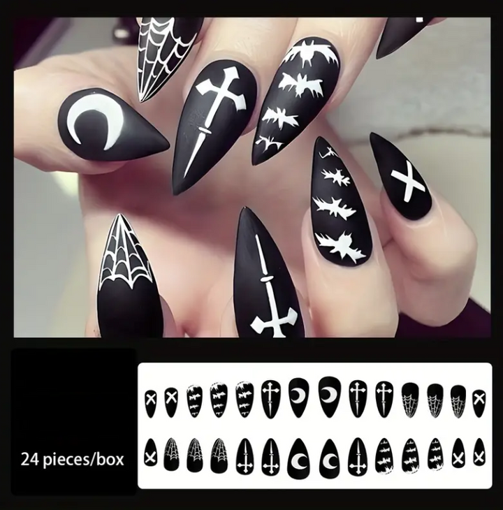 Creepy Mystic Glue-on Finger Nails