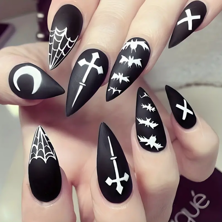 Creepy Mystic Glue-on Finger Nails