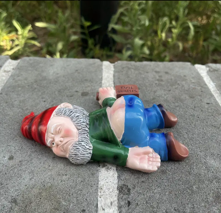 Naughty Drunk Gnome Figurine