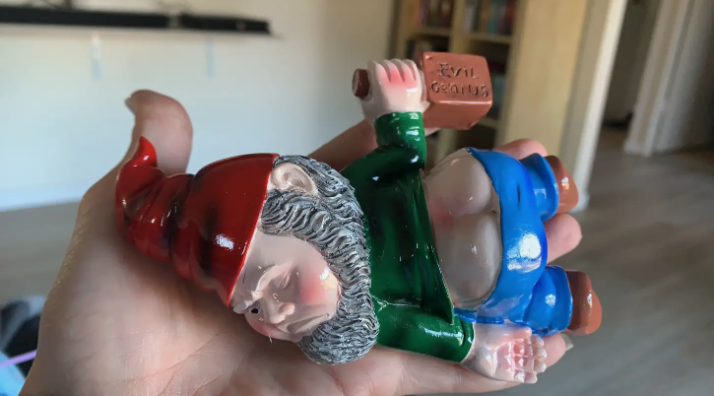 Naughty Drunk Gnome Figurine