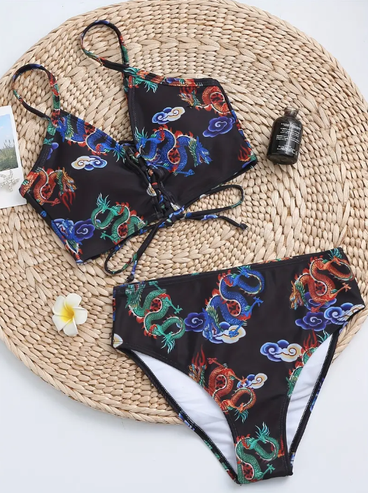 Chinese Dragon Themed Bikini