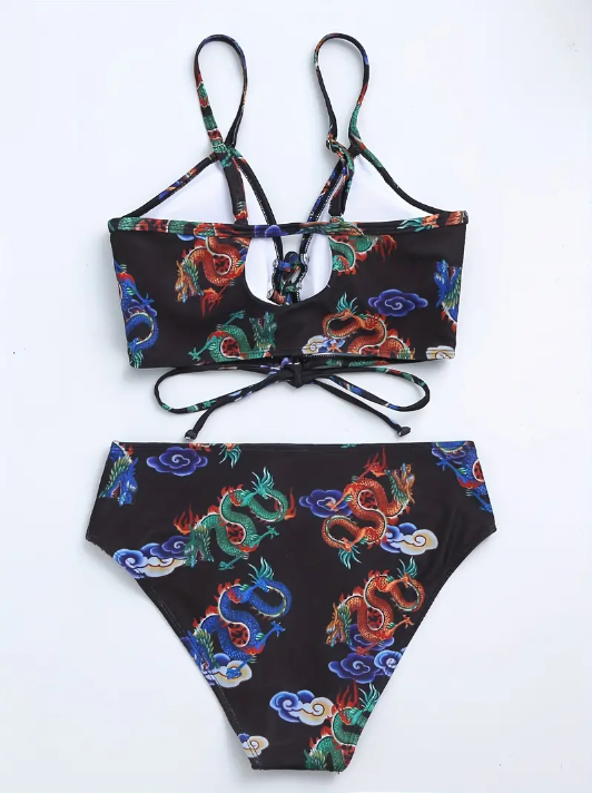 Chinese Dragon Themed Bikini