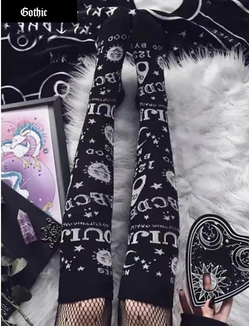 Gothic Ouija Full Length Socks