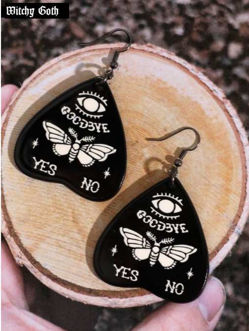 Moth Ouija Board Planchette (Pointer) Earring