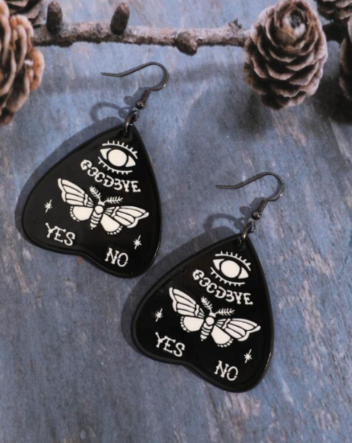 Moth Ouija Board Planchette (Pointer) Earring