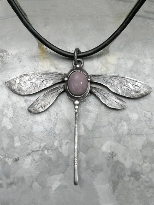 Dragonfly Adjustable Rope Necklace