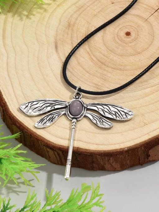 Dragonfly Adjustable Rope Necklace