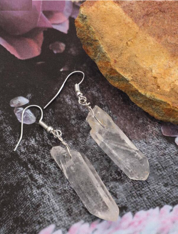 Boho Crystal Quartz Earrings