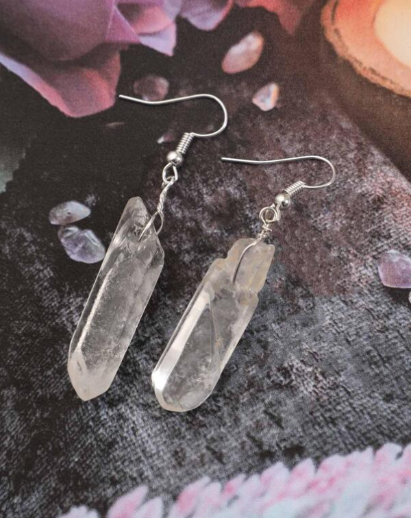 Boho Crystal Quartz Earrings