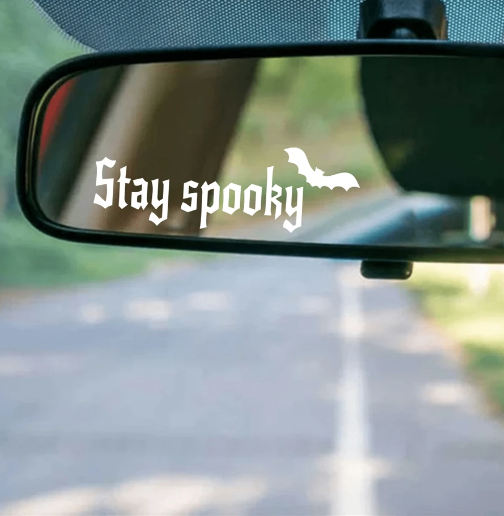 Stay Spooky Bat Decal / Sticker (White)