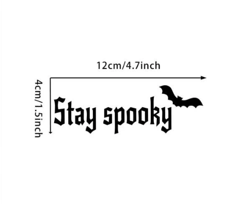 Stay Spooky Bat Decal / Sticker (White)