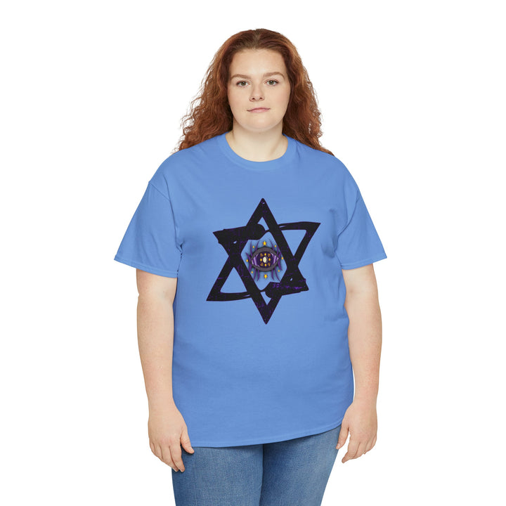 Star Of David All-Seeing-Eye - Unisex Heavy Cotton Tee