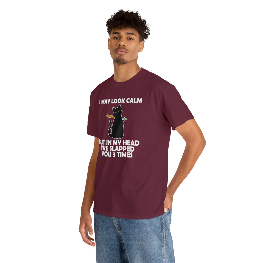 I May Look Calm... Unisex Heavy Cotton Tee