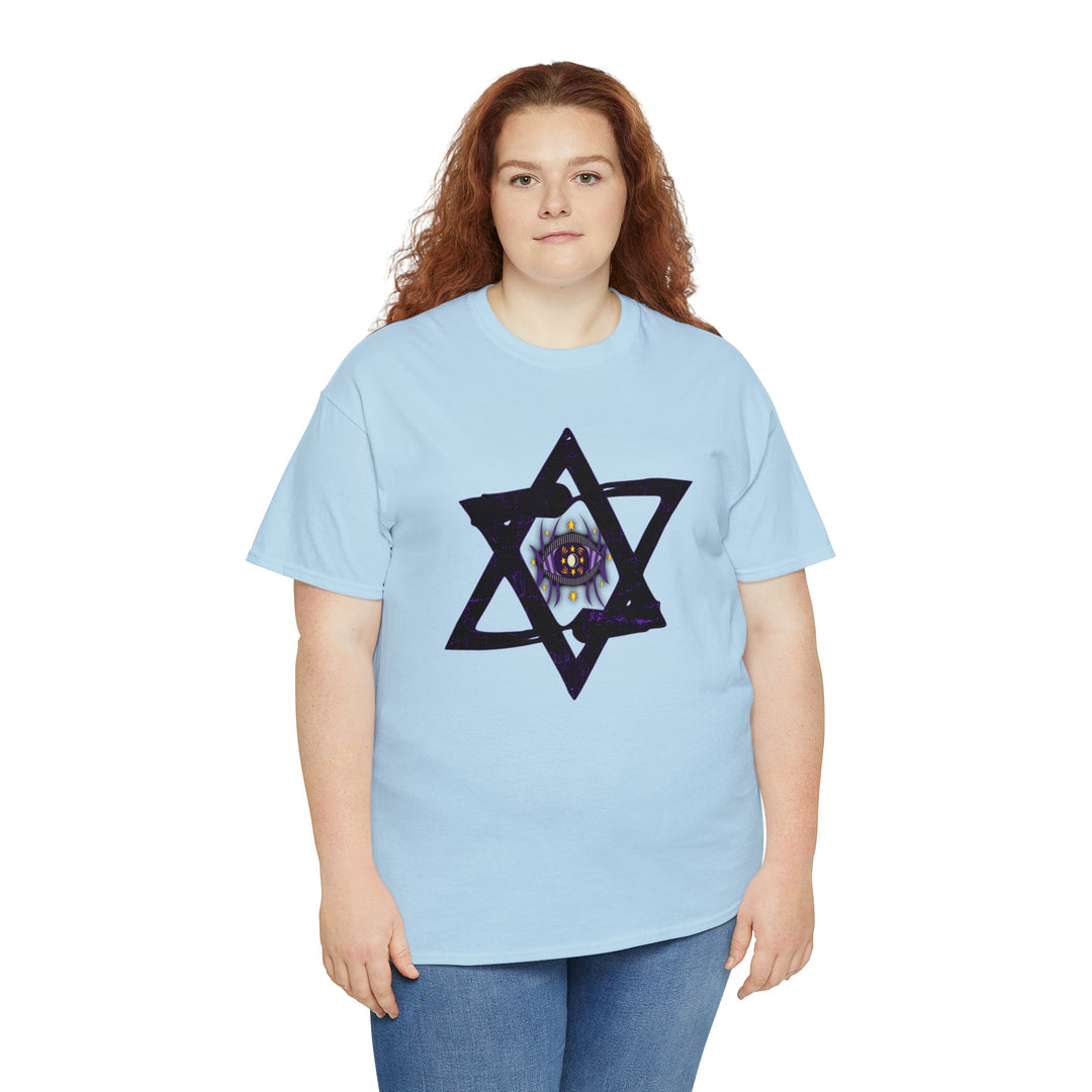 Star Of David All-Seeing-Eye - Unisex Heavy Cotton Tee