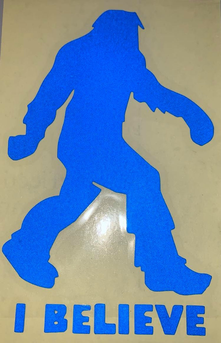 4" x 6" I Believe Bigfoot Decal (Blue or White)