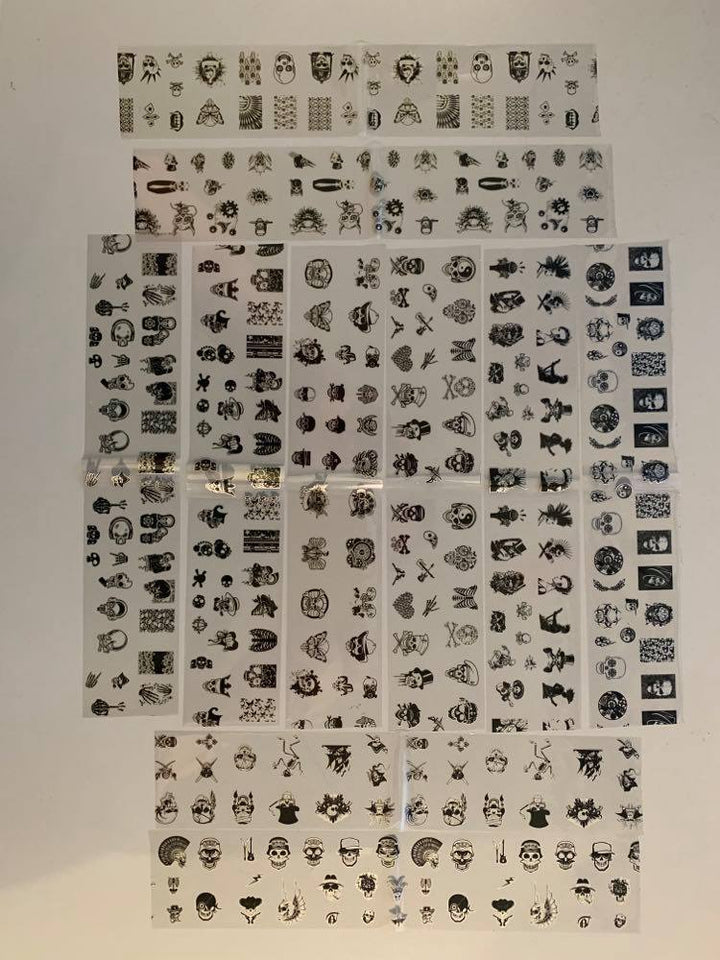 230+ Spooky Finger Nial Decals (Color or Black)