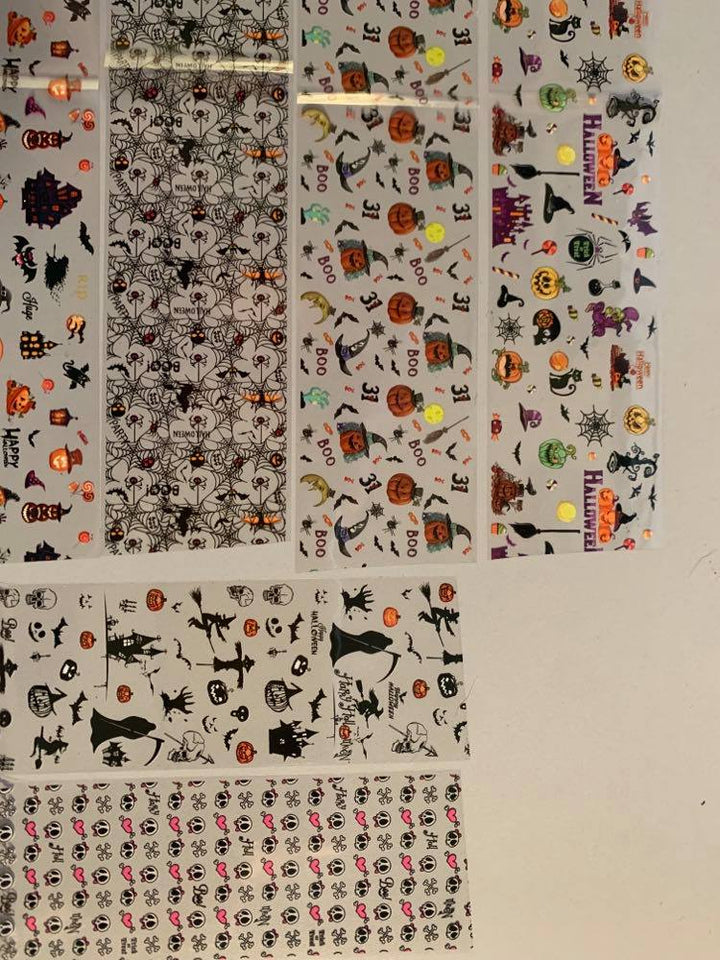 230+ Spooky Finger Nial Decals (Color or Black)