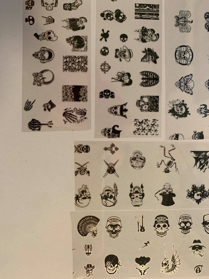 230+ Spooky Finger Nial Decals (Color or Black)