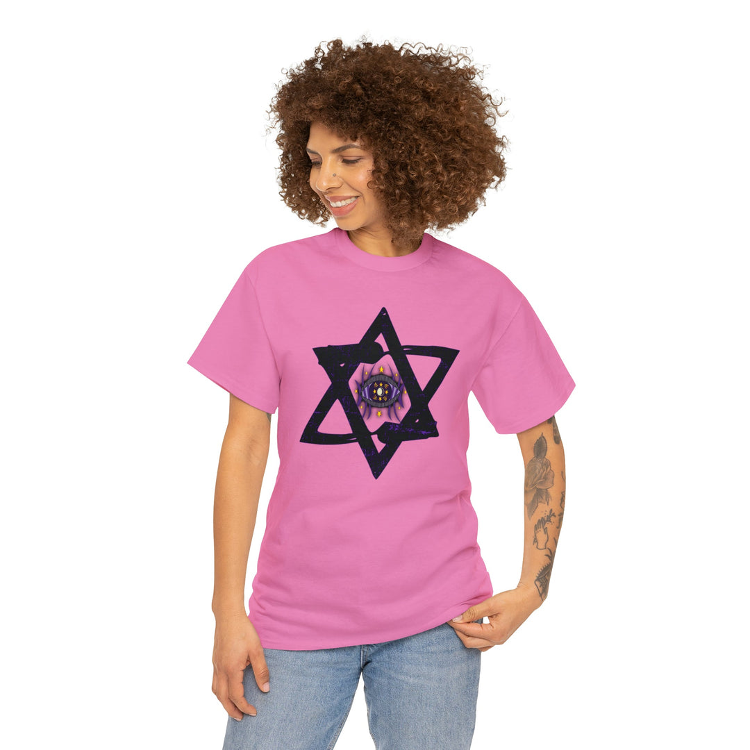 Star Of David All-Seeing-Eye - Unisex Heavy Cotton Tee
