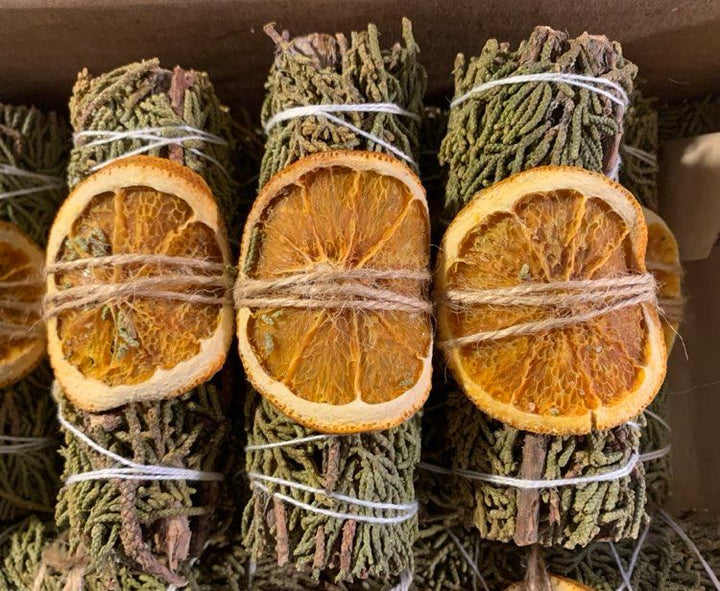 Juniper Sage Smudge Sticks W/ Orange Stick