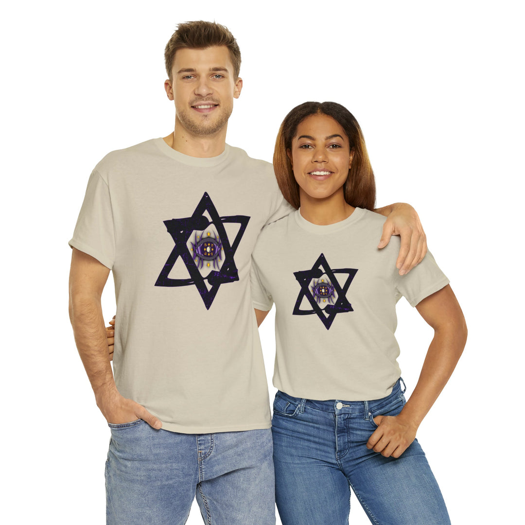 Star Of David All-Seeing-Eye - Unisex Heavy Cotton Tee