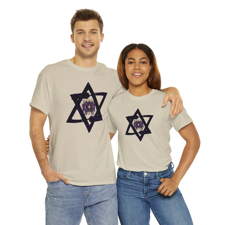 Star Of David All-Seeing-Eye - Unisex Heavy Cotton Tee