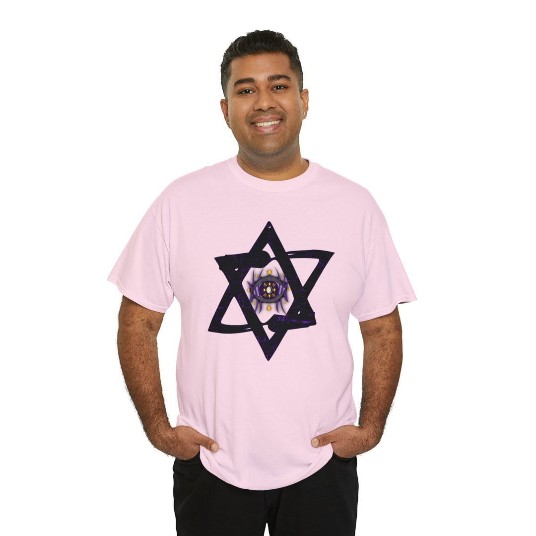 Star Of David All-Seeing-Eye - Unisex Heavy Cotton Tee