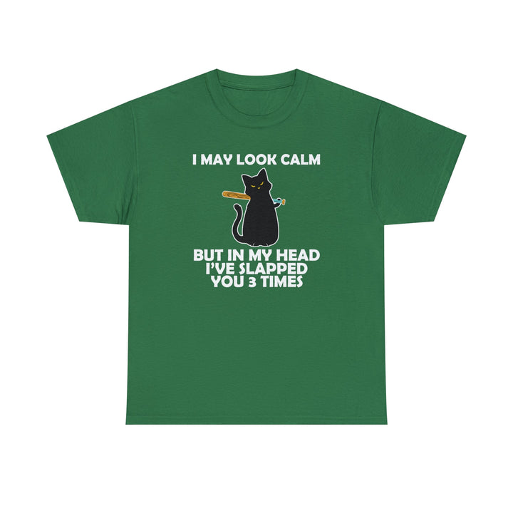 I May Look Calm... Unisex Heavy Cotton Tee