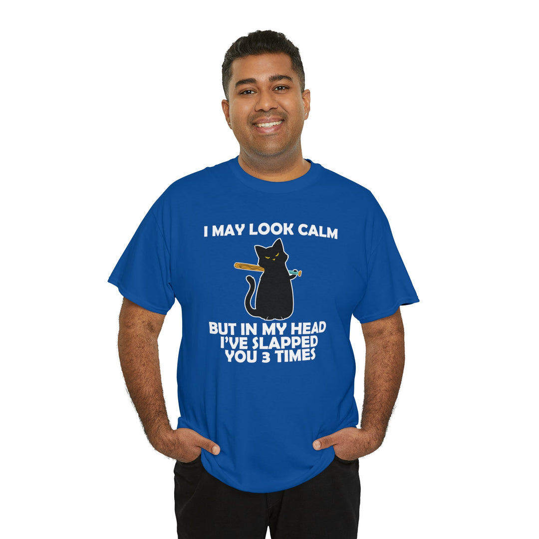 I May Look Calm... Unisex Heavy Cotton Tee