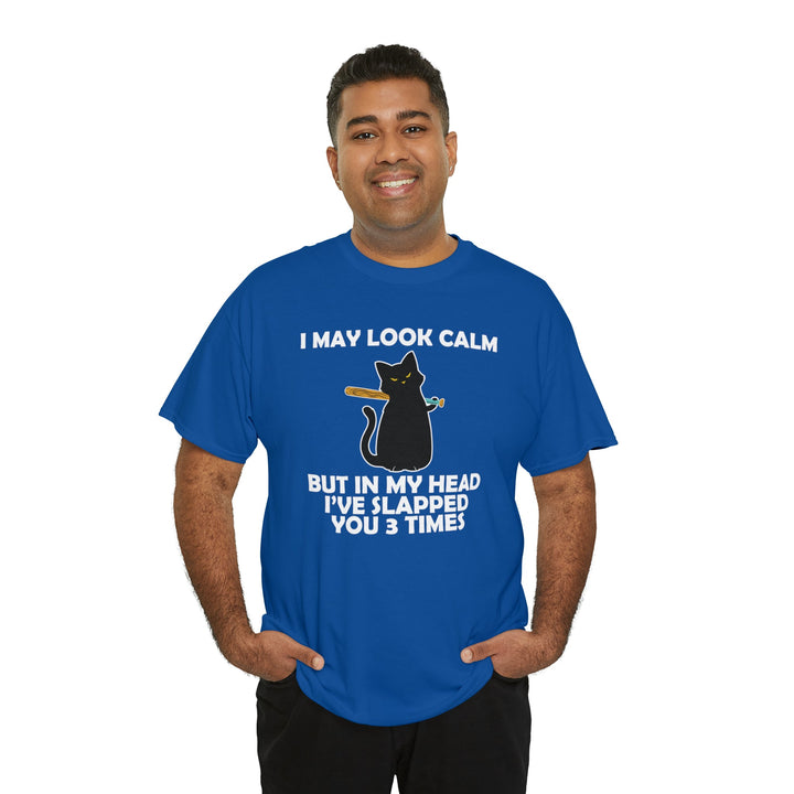 I May Look Calm... Unisex Heavy Cotton Tee