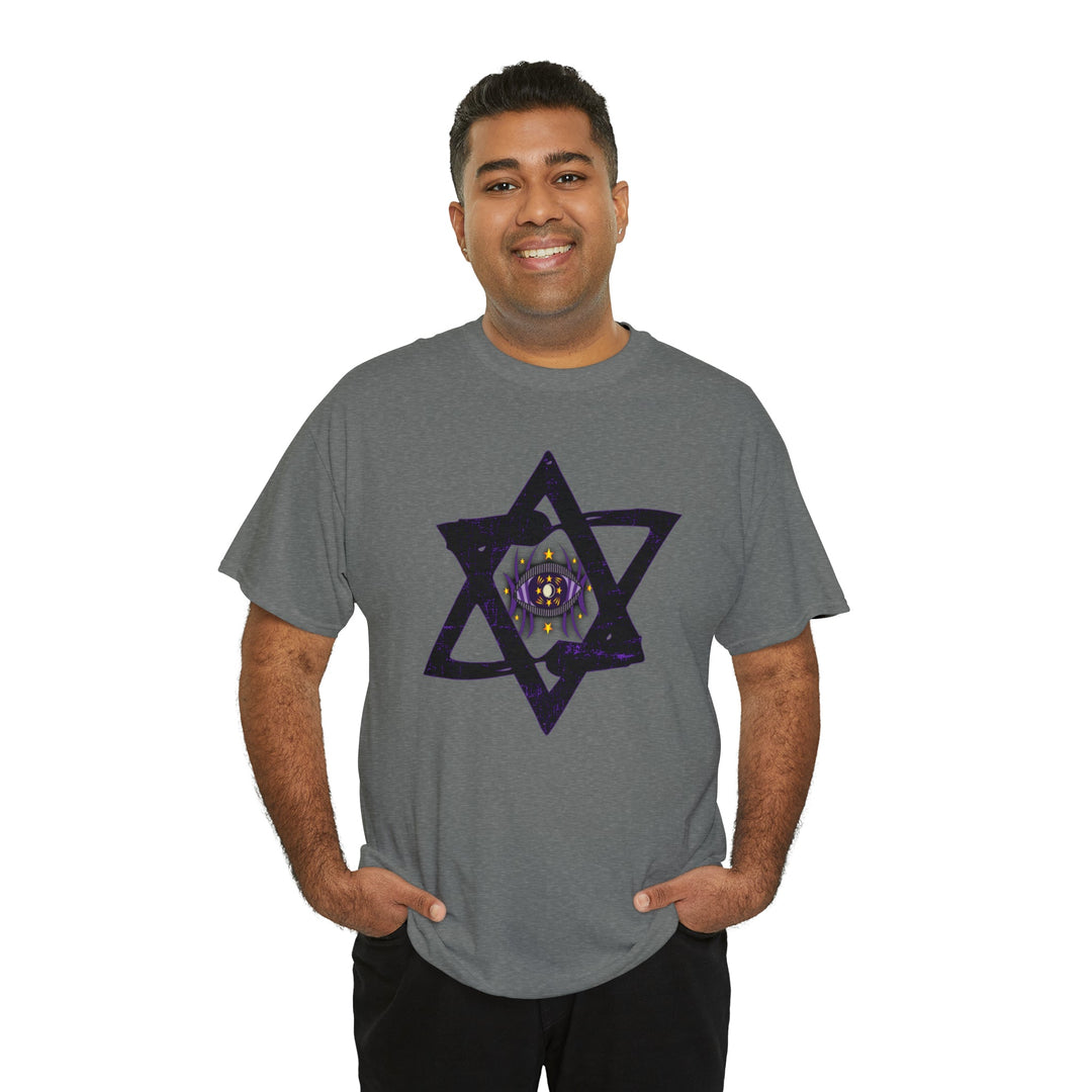 Star Of David All-Seeing-Eye - Unisex Heavy Cotton Tee