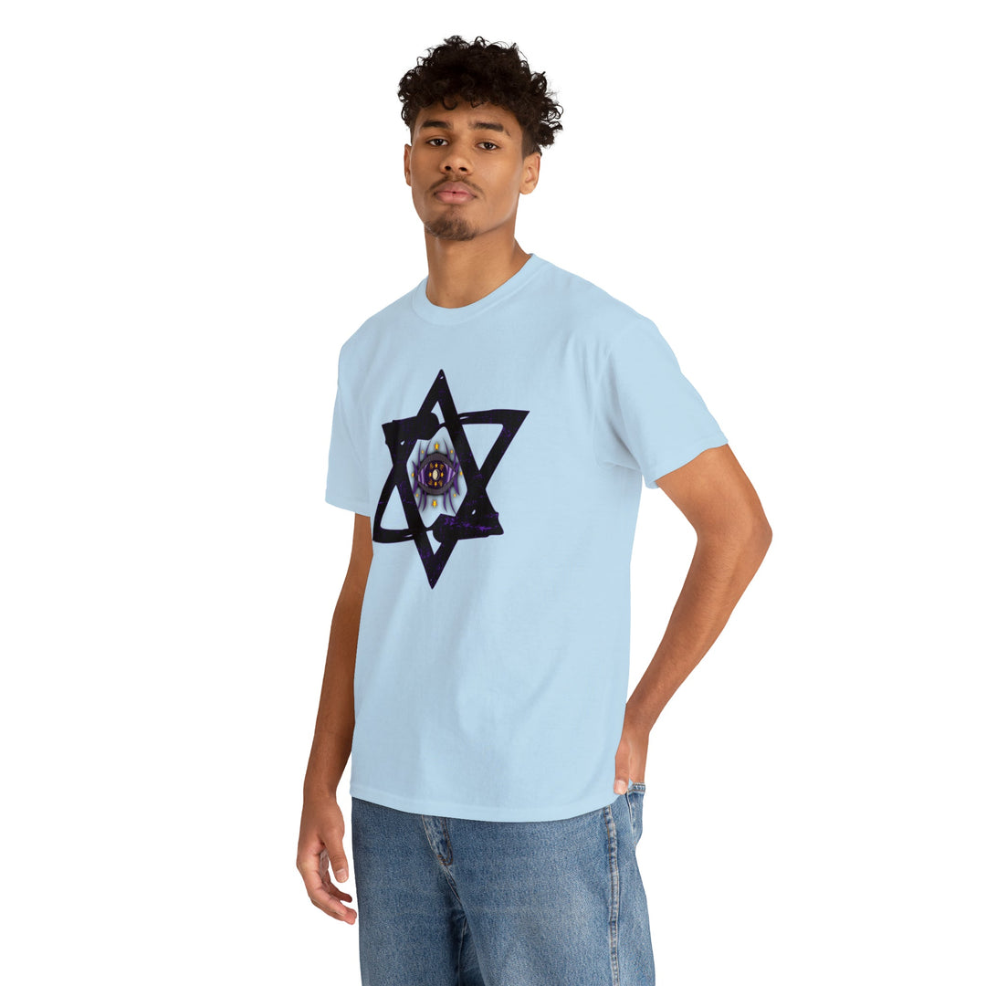 Star Of David All-Seeing-Eye - Unisex Heavy Cotton Tee