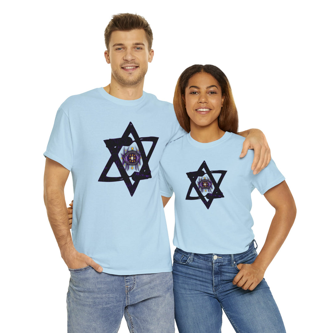Star Of David All-Seeing-Eye - Unisex Heavy Cotton Tee