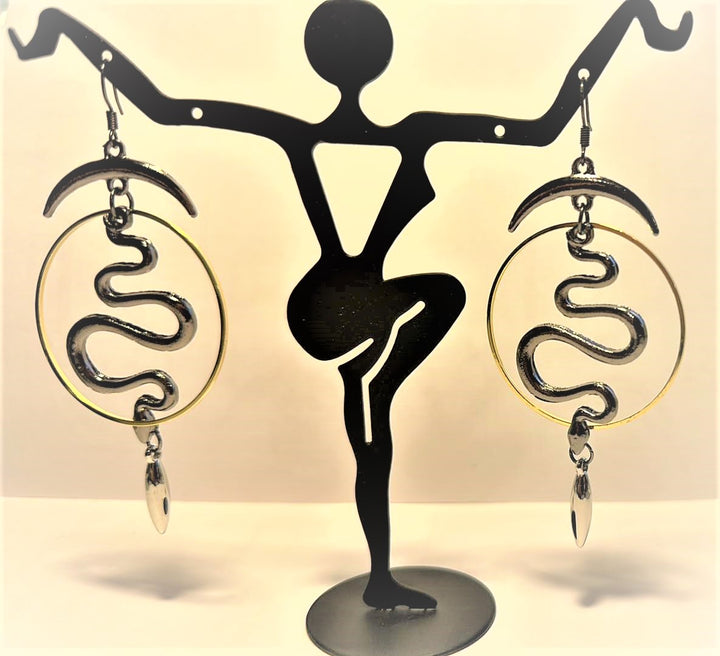 Serpent Crescent Earrings