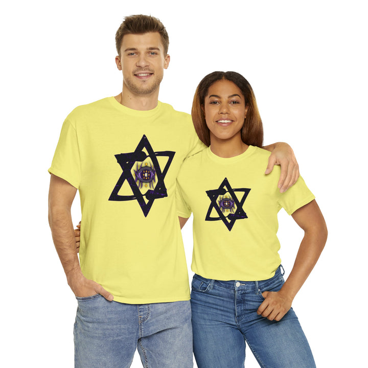 Star Of David All-Seeing-Eye - Unisex Heavy Cotton Tee