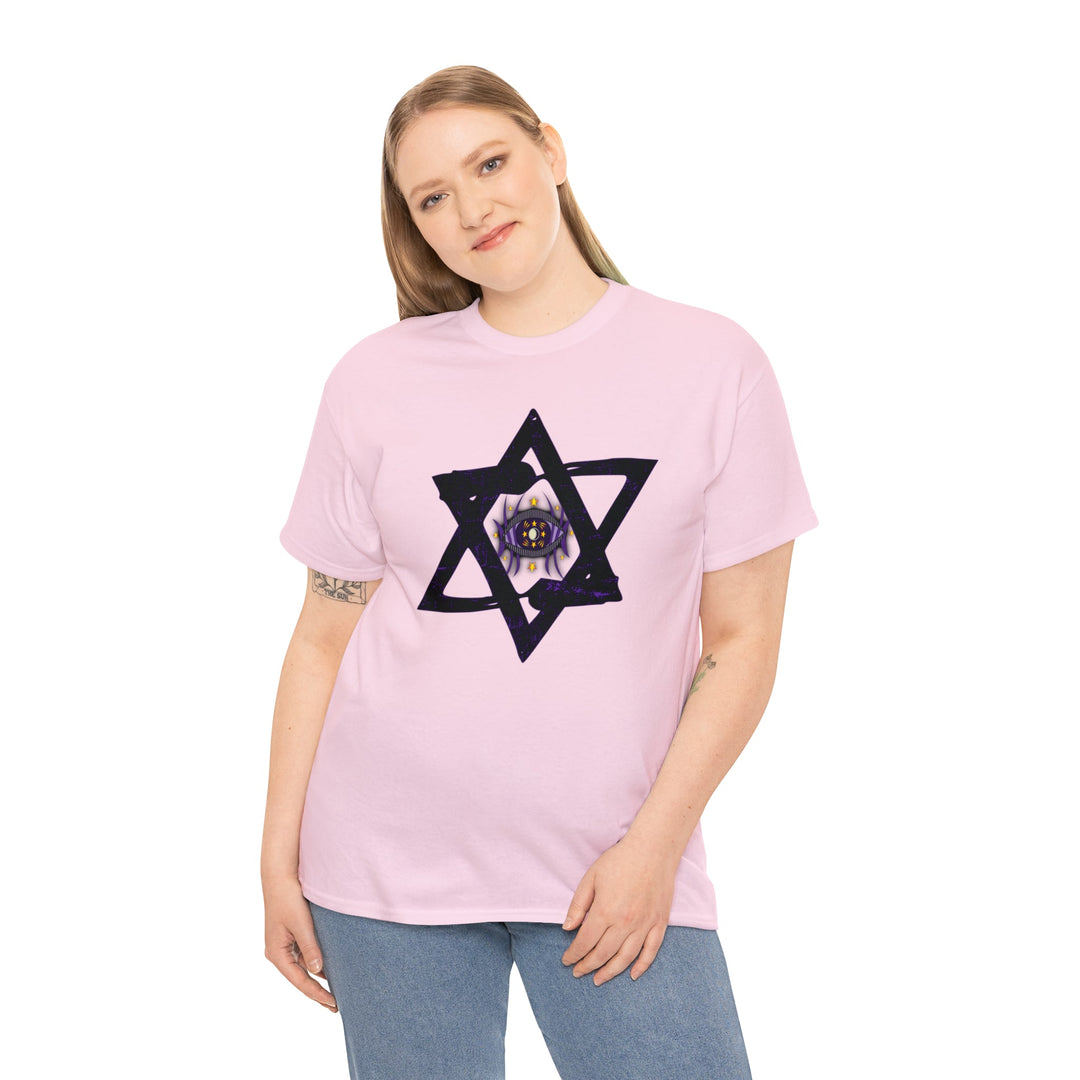 Star Of David All-Seeing-Eye - Unisex Heavy Cotton Tee