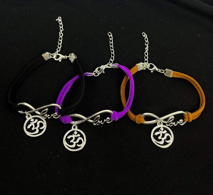 "OM" Sacred Symbol Leather Love Bracelets (3 Colors)