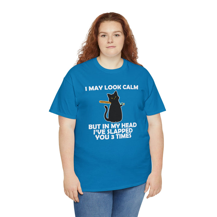 I May Look Calm... Unisex Heavy Cotton Tee