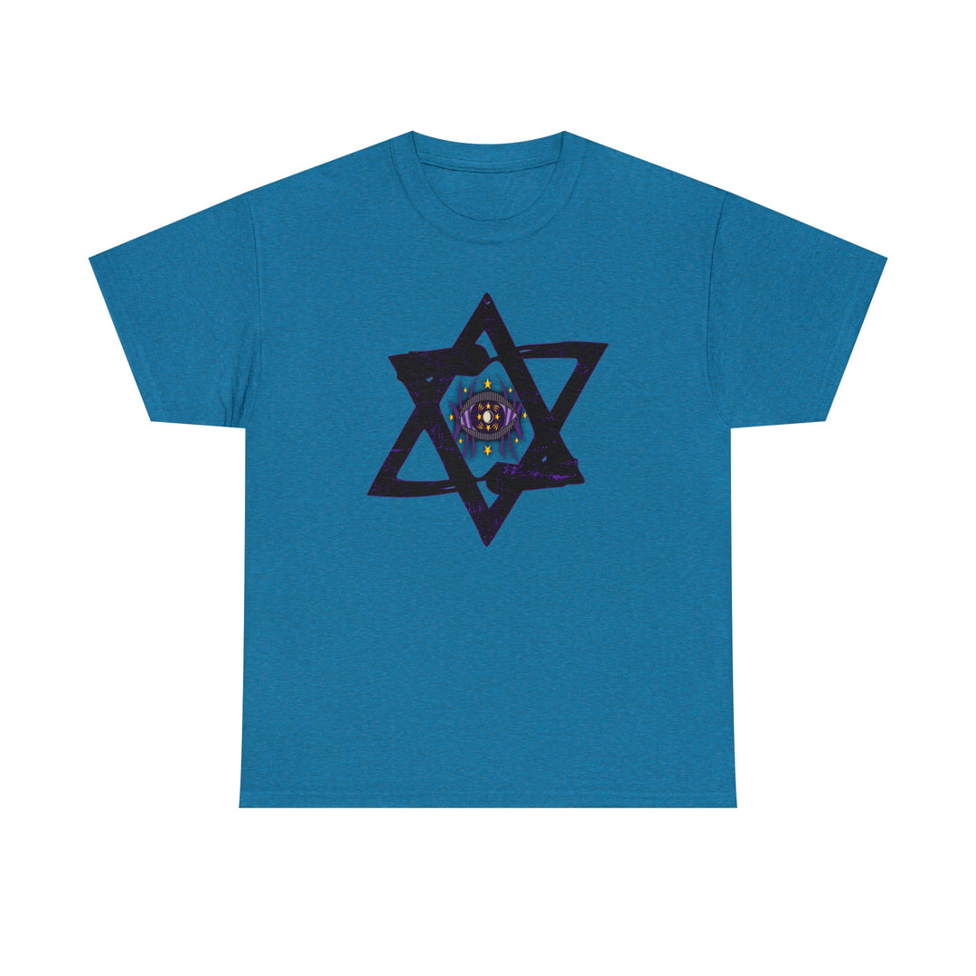 Star Of David All-Seeing-Eye - Unisex Heavy Cotton Tee