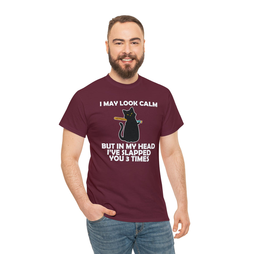 I May Look Calm... Unisex Heavy Cotton Tee