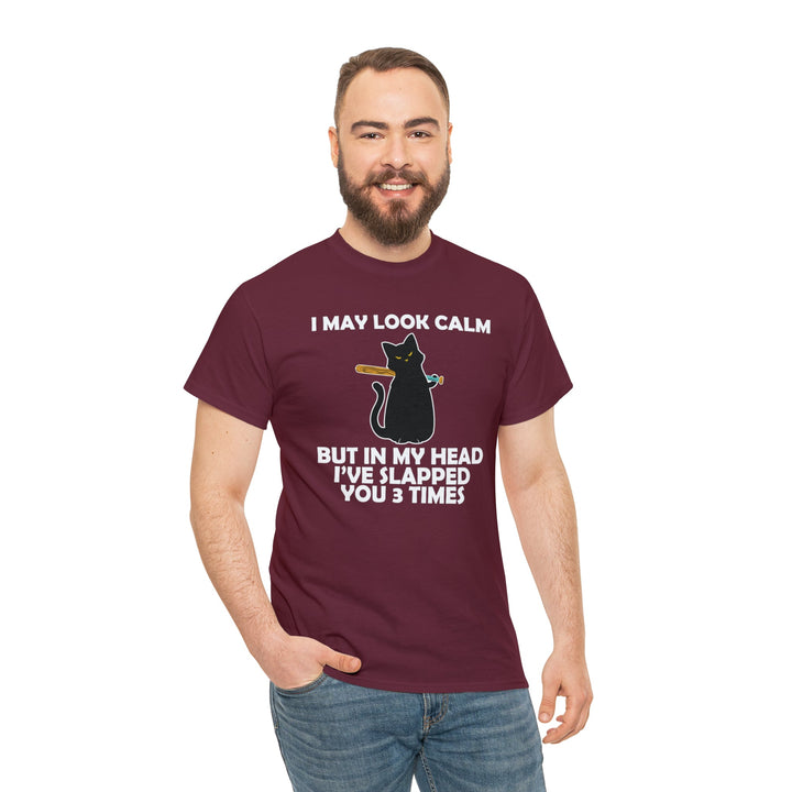 I May Look Calm... Unisex Heavy Cotton Tee