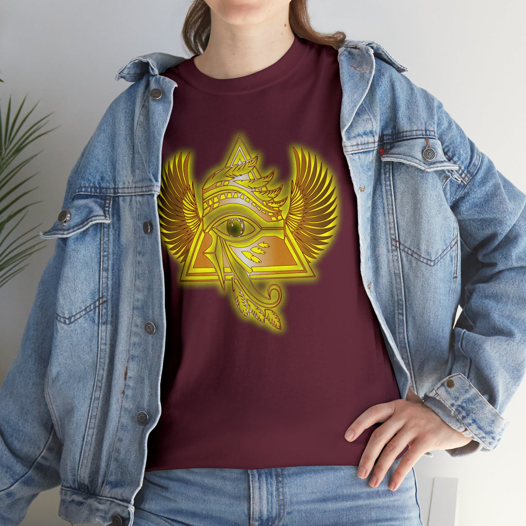 Egyptian Pyramid All-Seeing-Eye - Unisex Heavy Cotton Tee