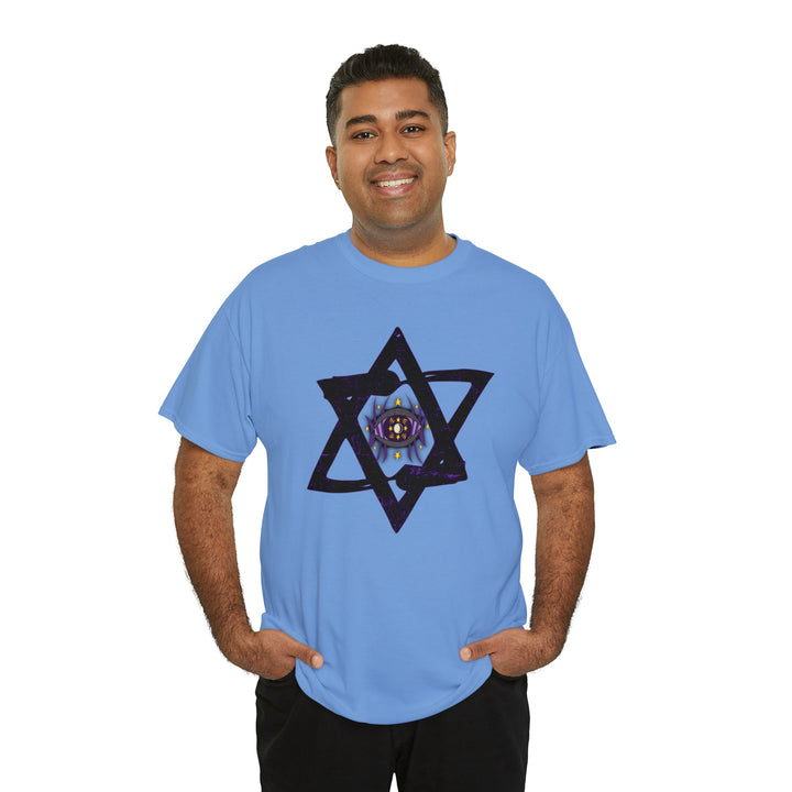 Star Of David All-Seeing-Eye - Unisex Heavy Cotton Tee