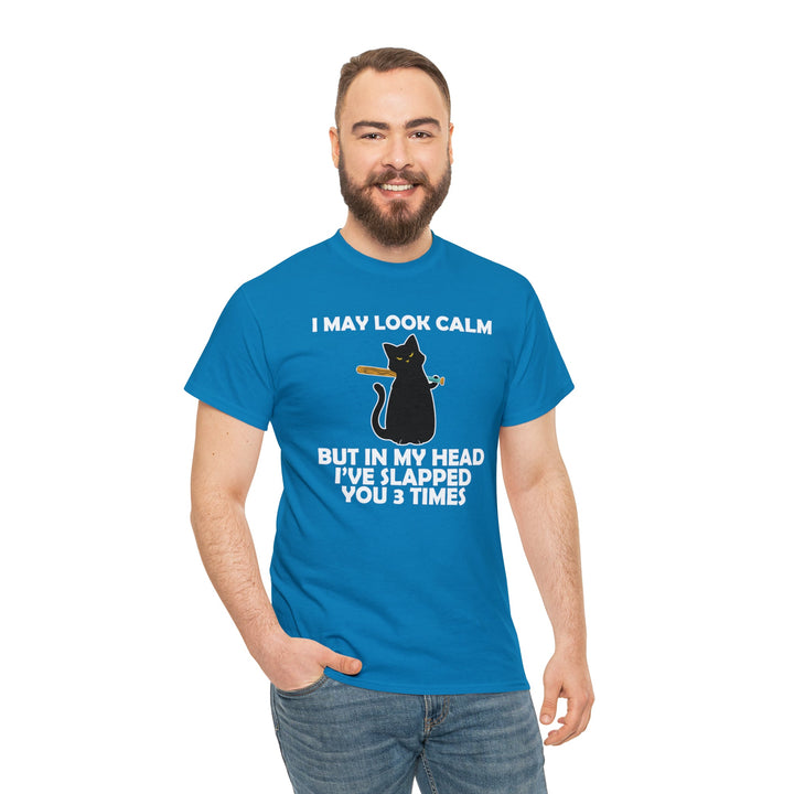 I May Look Calm... Unisex Heavy Cotton Tee
