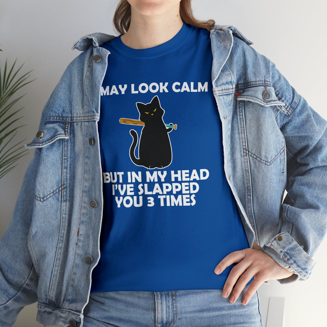 I May Look Calm... Unisex Heavy Cotton Tee