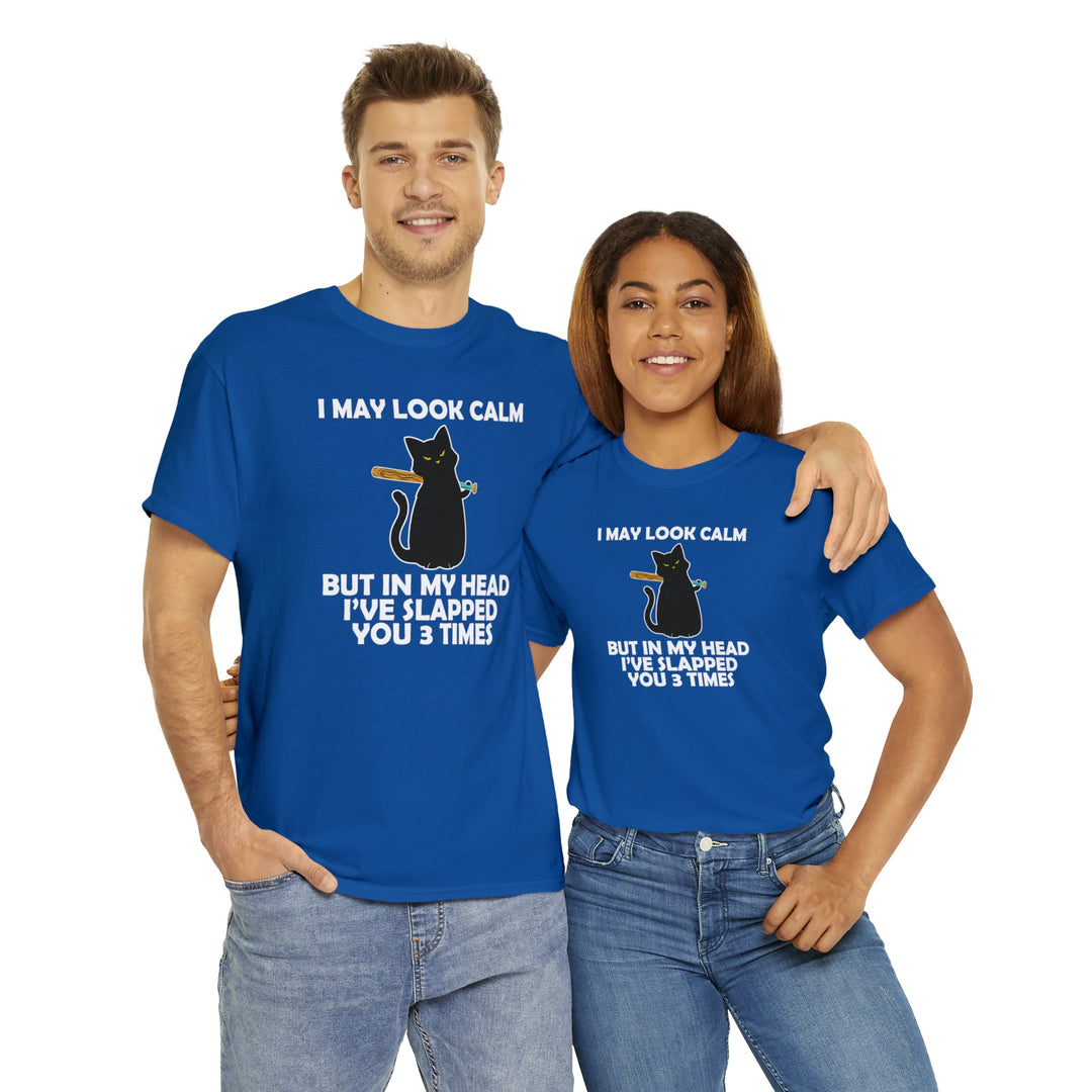 I May Look Calm... Unisex Heavy Cotton Tee