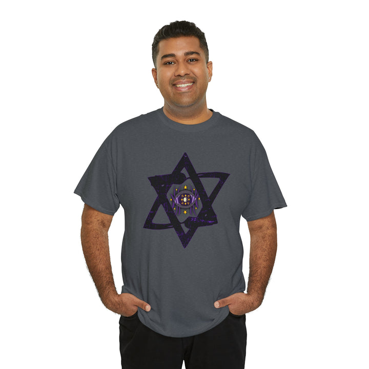 Star Of David All-Seeing-Eye - Unisex Heavy Cotton Tee