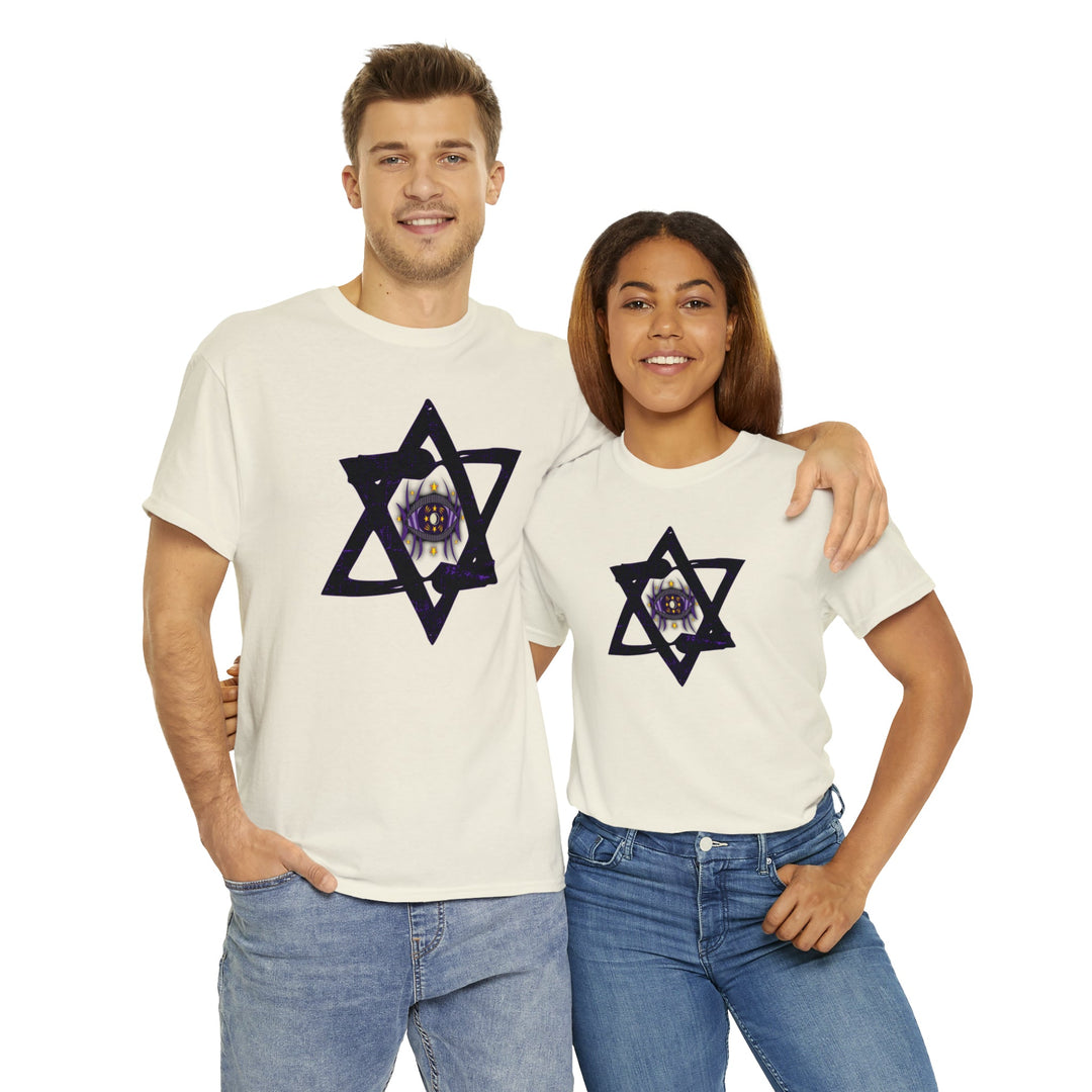 Star Of David All-Seeing-Eye - Unisex Heavy Cotton Tee